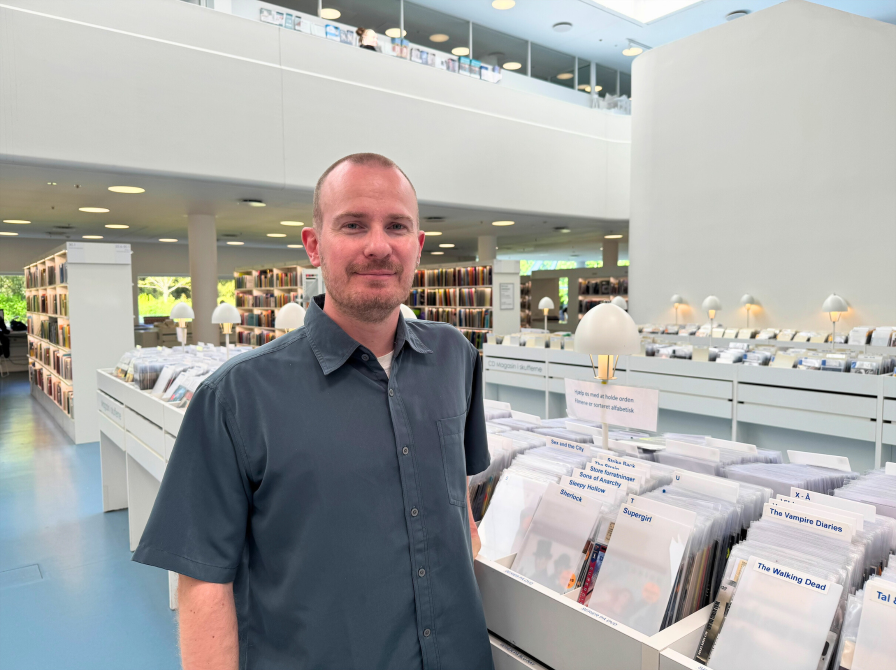 Morten på Gentofte Hovedbibliotek